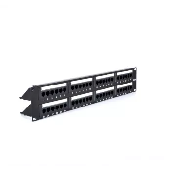 RACKTEL RL-PP4885E 48-port Cat.5e UTP patchpanel 2U 19 inch svart