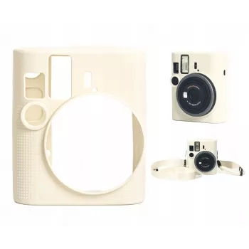 LOVEINSTANT silikonskyddshölje för Fujifilm Instax Mini 41 – vit/beige