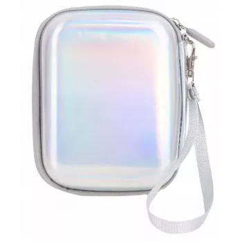 LOVEINSTANT Sparkle Silver PU-läderfodral för Fujifilm Instax Mini Evo / Mini Liplay / Mini Link