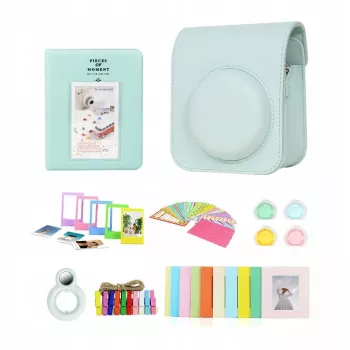 LOVEINSTANT 8-i-1 tillbehörsset för Fujifilm Instax Mini 12, mintgrön