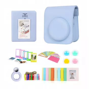 LOVEINSTANT 8-i-1 tillbehörsset för Fujifilm Instax Mini 12 - blå