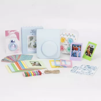 LOVEINSTANT 8-i-1 tillbehörsset för Fujifilm Instax Mini 12 - blå