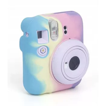 LOVEINSTANT silikonskyddsfodral för Fujifilm Instax Mini 12 - regnbåge