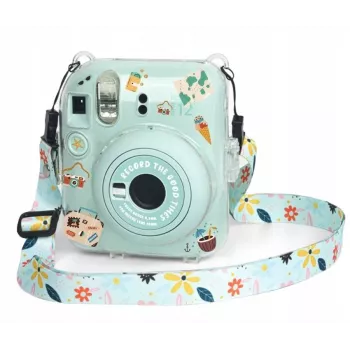 LOVEINSTANT fodral för Fujifilm Instax Mini 12 med klistermärken / Holiday Time