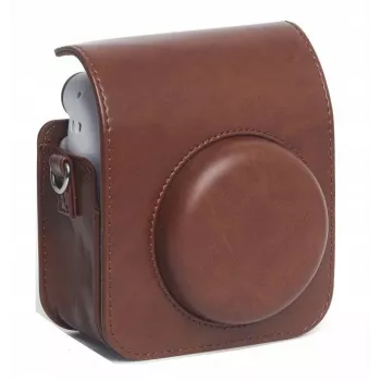 LOVEINSTANT skyddsfodral axelväska för Fujifilm Instax Mini 12 – brun