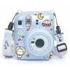LOVEINSTANT skyddsfodral för Fujifilm Instax Mini 12 – Escape From Earth, blått glitter med klistermärken och fotoväska