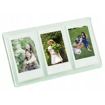 LOVEINSTANT stående ram för 3 foton för Zink / Fuji Instax Mini-kameror – grön