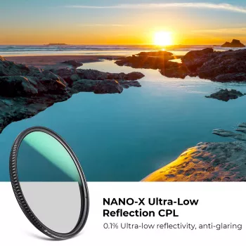 K&F Concept Nano-X Ultra-låg reflektion Cirkulärt polarisationsfilter 72mm