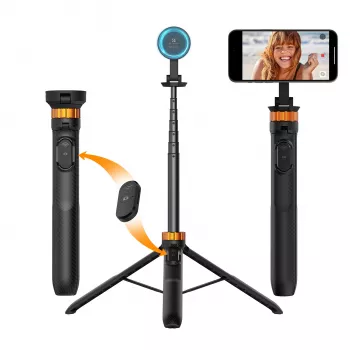 KF selfiestick stativ 162 cm magnetiskt MagSafe för smartphone med fjärrkontroll Kf09.139