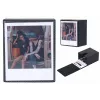 LOVEINSTANT fotoarkivlåda för 100 bilder – kompatibel med Fuji Instax Wide, Square, Polaroid 600, Now – svart med fönster