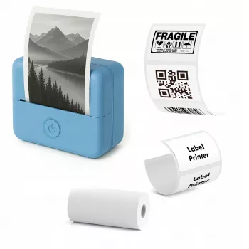 LOVEINSTANT X6 Bluetooth-termoskrivare för foton, klistermärken, anteckningar, etiketter, AI-app, blå