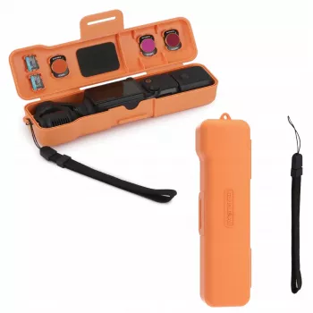 SUNNYLIFE skyddshölje hårdväska för DJI Osmo Pocket 3 och tillbehör, orange