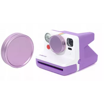 LOVEINSTANT aluminiumobjektivlock för Polaroid Now / Now+ - lila