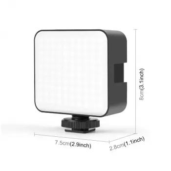 PULUZ LED-videoljus 100 LEDs 5W bi-color 2900-6500K USB-C 1/4 inch skruvfäste för kamera/telefon PU4141B