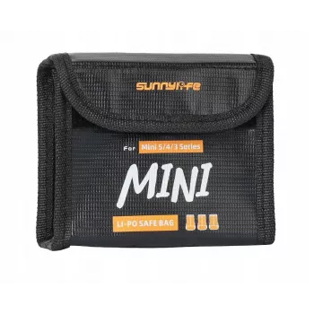 SUNNYLIFE brandsäkert batteriförvaringsfodral för 3x DJI Mini 5/4/3 Pro Mini 3-batterier N5p-dc085-3