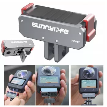 SUNNYLIFE magnetisk snabbkopplingsadapter med 1/4 inch gänga och GoPro-hållare för DJI Osmo Action 5 Pro / 4 / 3, AD017-T