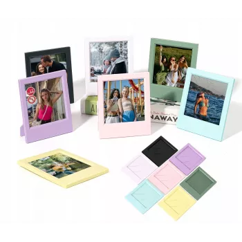 LOVEINSTANT set med 7 färgglada bildramar för Polaroid I-Type, 600, SX-70 direktbildsfilm