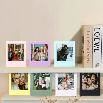 LOVEINSTANT set med 7 färgglada bildramar för Polaroid I-Type, 600, SX-70 direktbildsfilm