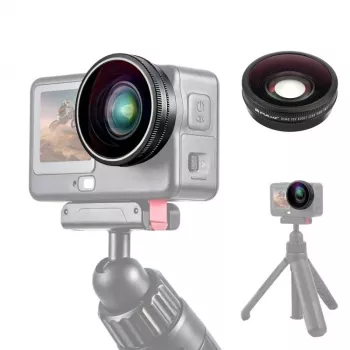 PULUZ vidvinkelobjektiv FOV Boost 185° för DJI Osmo Action 6 / HD-glas / PU1103
