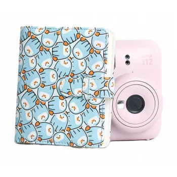 LOVEINSTANT fotoalbum 64x för Fujifilm Instax Mini 99 41 12 40 11 Evo Liplay Link / blå pingviner