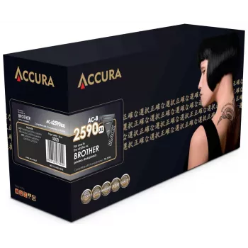 ACCURA kompatibel tonerkassett ersättning för Brother TN-2590XL hög kapacitet svart