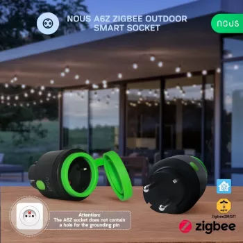 NOUS A6Z Utomhus smart plug Zigbee 1-pack energimätning