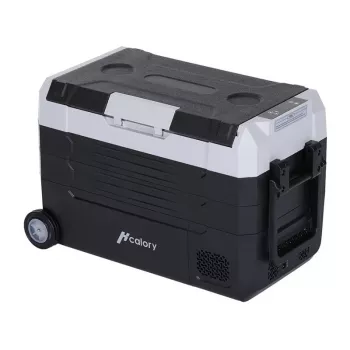 HCALORY D55M+ bilkyl med Bluetooth, 55L, kompressor, -20°C till +20°C, DC 12V/24V, AC 100-240V, svart