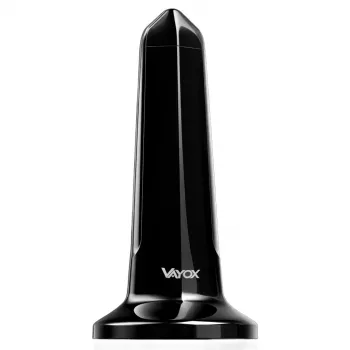 VAYOX VA0127 inomhus-DVB-T/T2-antenn, svart, 28 dBi, 3m koaxialkabel, USB-drift