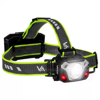 VAYOX VA0103 uppladdningsbar pannlampa, 1200 lm, SST40, rörelsesensor, powerbank-funktion