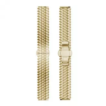 Beline Watch Strap 20mm metall honeycomb guld