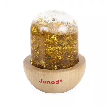 Janod sensorisk snöglob boll gul från 12 månader