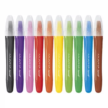 Janod Gel Crayons 10 färger 3+
