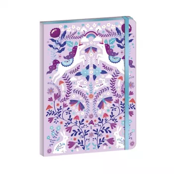 Janod Unicorn Dreamland anteckningsbok med gummiband, 6+