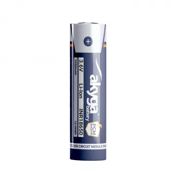 Akyga AKY2462 INR18650-33.5M-PCM Li-Ion-batteri 18650 3,6 V 3350 mAh med PCM-skydd