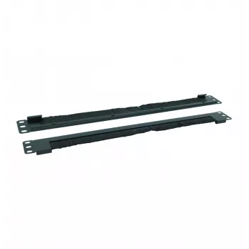 RACKTEL RL-ZASZF 1U borstpanel för kabelgenomföring till 19 inch-rack, svart (RAL 9005)