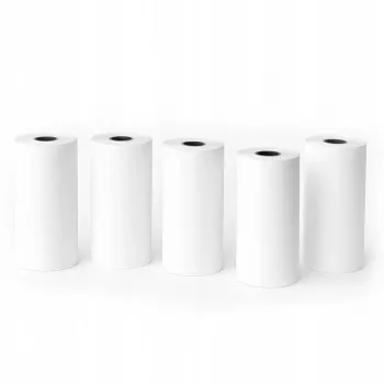 LOVEINSTANT vitt termopappersrulle 53mm x 6,5m 5-pack för Love Instant X6/S1, Phomemo T02/M02x