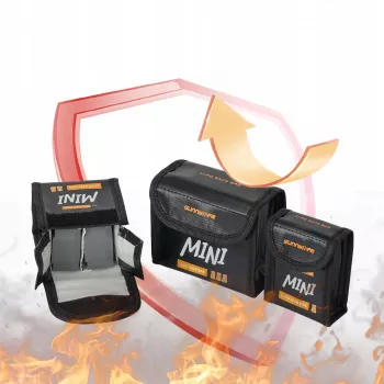 SUNNYLIFE brandsäker batterisäkerhetsväska för DJI Mini 5/4/3 Pro/3, Lito 1, Lito X1 – 1x batteri