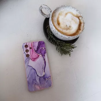 TECH-PROTECT baksidesfodral för Xiaomi Redmi Note 13 Pro 5G / Poco X6 5G, marmormönster, vit/grå, hybrid TPU + PC
