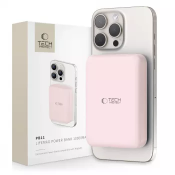 TECH-PROTECT PB11 LIFEMAG MagSafe powerbank 10000mAh rosa