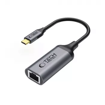 TECH-PROTECT ULTRABOOST-adapter USB-C till Ethernet RJ45 1000 Mbps svart