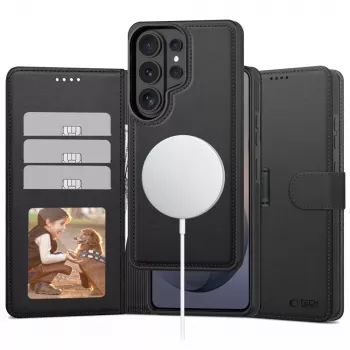 TECH-PROTECT Wallet MagSafe Case för Samsung Galaxy S26 Ultra, mattsvart