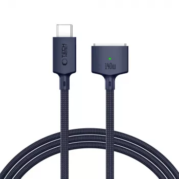 TECH-PROTECT MMC01 ULTRABOOST magnetisk MacBook-kabel USB-C till MagSafe 3 140W 2m Midnight Blue