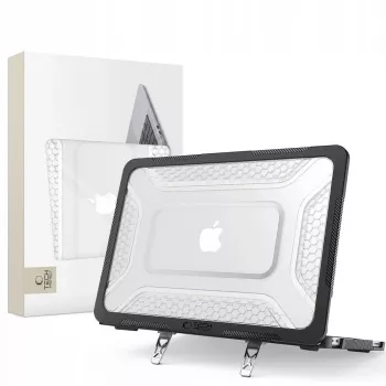 Tech-Protect Kevlar Pro MacBook Neo 13 2026 Matte Black/Clear skyddande laptopskal