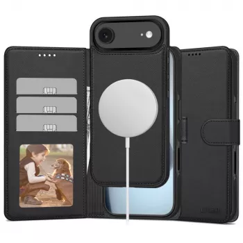 Tech-Protect Wallet MagSafe för iPhone 17 Air matt svart