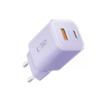 TECH-PROTECT NCM33 2-portars nätverksladdare PD 33W / QC3.0 Baby Purple