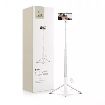 Tech-Protect L09S selfiestick och stativ vit