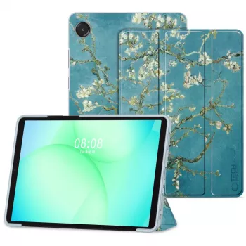 Tech-Protect Smart Case för Samsung Galaxy Tab A9+/A11+ – sakura körsbärsblomsmönster