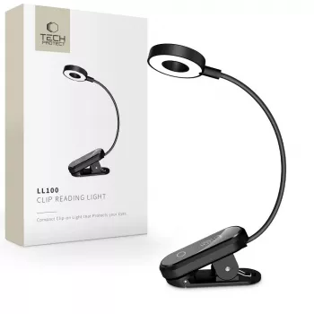 TECH-PROTECT LL100 clip-läslampa svart
