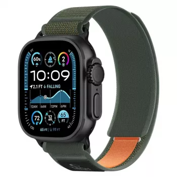 TECH-PROTECT NYLON ELITE APPLE WATCH 8 / 9 / 10 / 11 / SE / ULTRA (44 / 45 / 46 / 49 MM) GRÖN/ORANGE