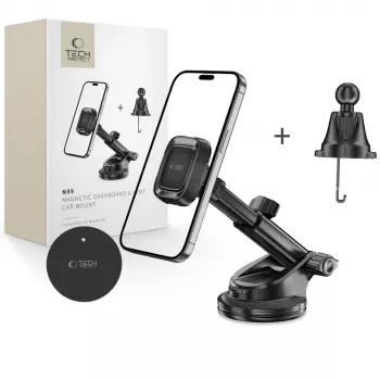 TECH-PROTECT N59 magnetisk bilhållare för instrumentbräda & ventil svart